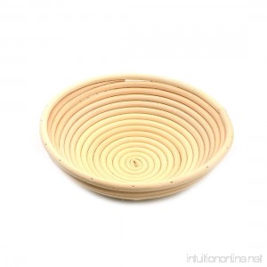 AngelaKerry 1pcs 21x7cm (8 Diameter) Banneton Brotform Round Bread Proofing Basket Handmade - B01BY6Q01G